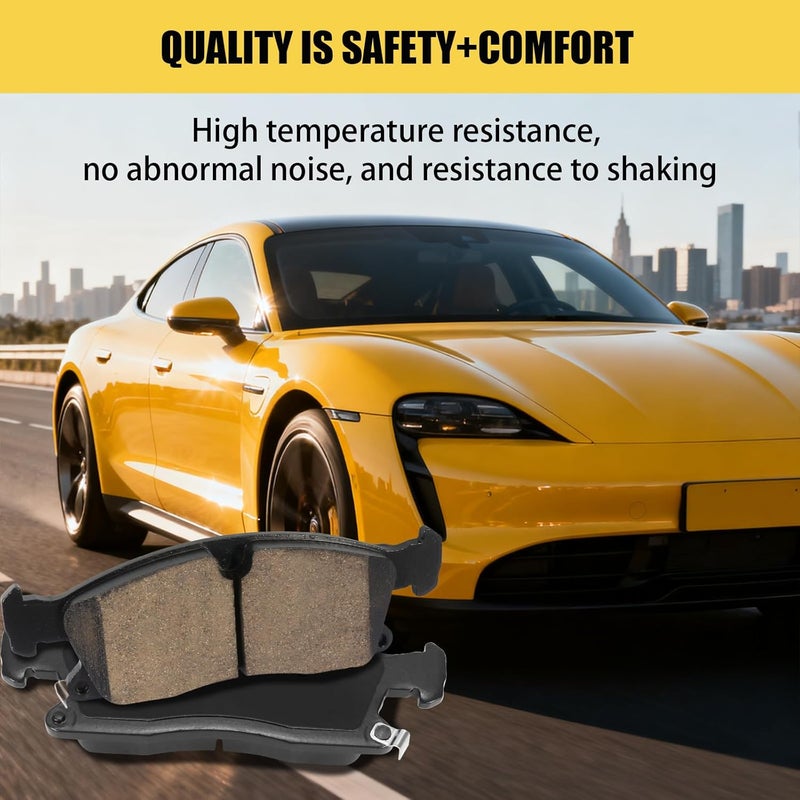 HECHENQICHE Front Ceramic Brake Pads Kit with Hardware for 2011-2020 Dodge Durango & Jeep Grand Cherokee - Image 4